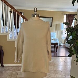 Free People Cream Turtleneck Sweater